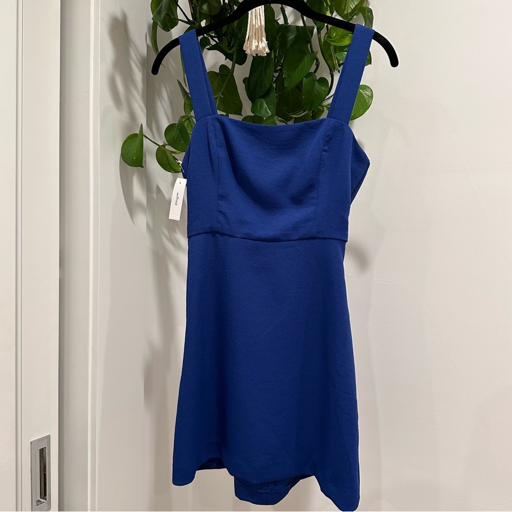 NWT Aritzia Wilfred New Ecoulement Dress in Blue